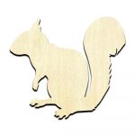 Squirrel 2 Cut Out Unfinished Wood Shape Craft Supply