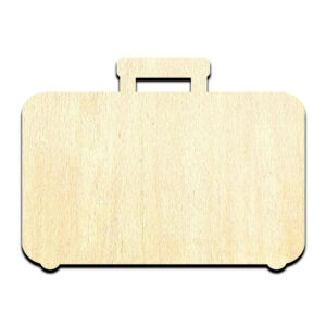 Suitcase Luggage Cut Out Unfinished Wood Shape Craft Supply