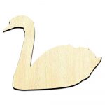 Swan Cut Out Unfinished Wood Shape Craft Supply