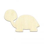 Cute Turtle Laser Cut Out Unfinished Wood Shape Craft Supply