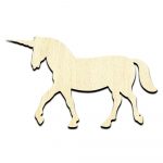 Unicorn Cut Out Unfinished Wood Shape Craft Supply