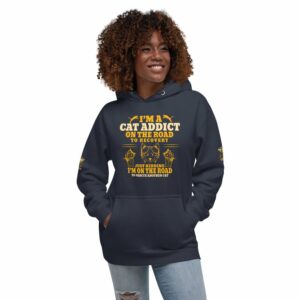 I’m A Cat Addict On The Road To Recovery Unisex Hoodie - Image 4