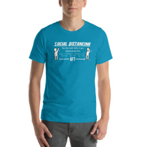 Social Distancing. Keep Three Wiener Lengths of Space Short-Sleeve Unisex T-Shirt - Image 7