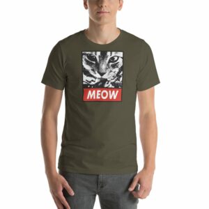 MEOW Cat Lovers Parody Short-Sleeve Unisex T-Shirt - Image 5
