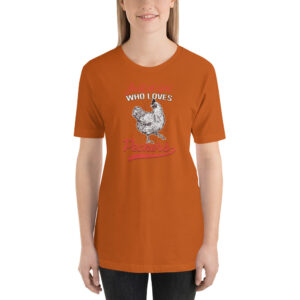 Just A Girl Who Loves Peckers Chicken Lovers Short-Sleeve Unisex T-Shirt - Image 7