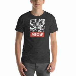 MEOW Cat Lovers Parody Short-Sleeve Unisex T-Shirt - Image 4