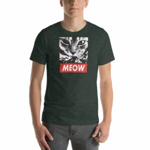 MEOW Cat Lovers Parody Short-Sleeve Unisex T-Shirt - Image 3