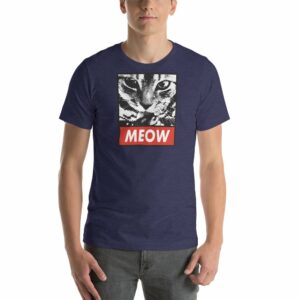 MEOW Cat Lovers Parody Short-Sleeve Unisex T-Shirt - Image 2