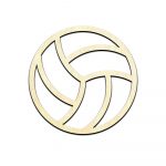 Volleyball Ball Cut Out Unfinished Wood Shape Craft Supply