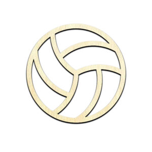 Volleyball Ball Cut Out Unfinished Wood Shape Craft Supply