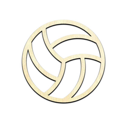Volleyball Ball Cut Out Unfinished Wood Shape Craft Supply