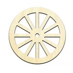 Western Wagon Wheel Cut Out Unfinished Wood Shape Craft Supply