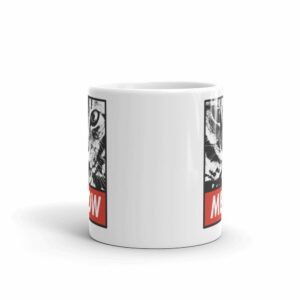 MEOW Cat Lovers Parody White glossy mug - Image 3