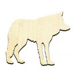 Wolf Cut Out Unfinished Wood Shape Craft Supply