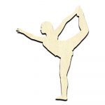 Yoga Pose 2 Cut Out Unfinished Wood Shape Craft Supply