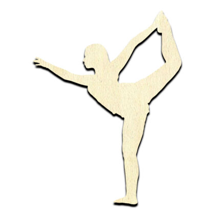 Yoga Pose 2 Cut Out Unfinished Wood Shape Craft Supply