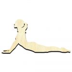 Yoga Pose 3 Cut Out Unfinished Wood Shape Craft Supply