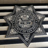 Wooden Carved American Flag San Diego Probations Badge - Image 5