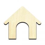 Dog House Laser Cut Out Unfinished Wood Shape Craft Supply