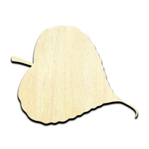 Linden Leaf Laser Cut Out Unfinished Wood Shape Craft Supply