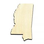 Mississippi State Cut Out Unfinished Wood Shape Craft Supply