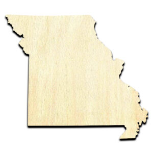 Missouri State Laser Cut Out Unfinished Wood Shape Craft Supply