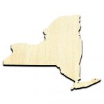 New York State Laser Cut Out Unfinished Wood Shape Craft Supply