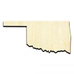 Oklahoma State Laser Cut Out Unfinished Wood Shape Craft Supply