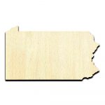 Pennsylvania State Laser Cut Out Unfinished Wood Shape Craft Supply