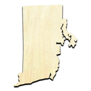 Rhode Island State Laser Cut Out Unfinished Wood Shape Craft Supply