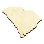 South Carolina State Laser Cut Out Unfinished Wood Shape Craft Supply