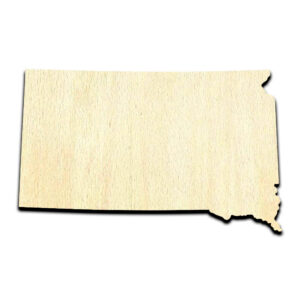 South Dakota State Laser Cut Out Unfinished Wood Shape Craft Supply