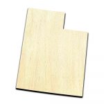 Utah State Laser Cut Out Unfinished Wood Shape Craft Supply