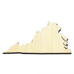 Virginia State Laser Cut Out Unfinished Wood Shape Craft Supply