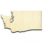 Washington State Laser Cut Out Unfinished Wood Shape Craft Supply