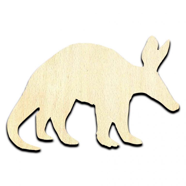 Aardvark Laser Cut Out Unfinished Wood Shape Craft Supply