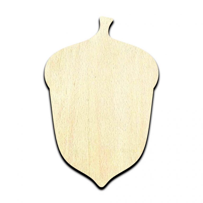 Acorn Nut Laser Cut Out Unfinished Wood Shape Craft