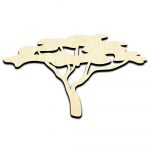 African Tree Laser Cut Out Unfinished Wood Shape Craft Supply