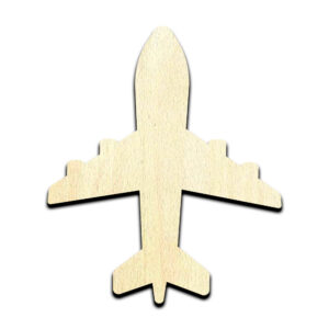 Airplane #1 Laser Cut Out Unfinished Wood Shape Craft Supply