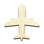 Airplane #2 Laser Cut Out Unfinished Wood Shape Craft Supply