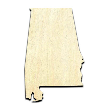 Alabama State Cut Out Unfinished Wood Shape Craft Supply