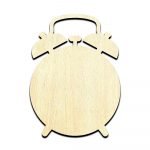 Alarm Clock Unfinished Wood Shape Craft Supply