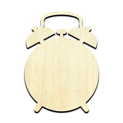 Alarm Clock Unfinished Wood Shape Craft Supply