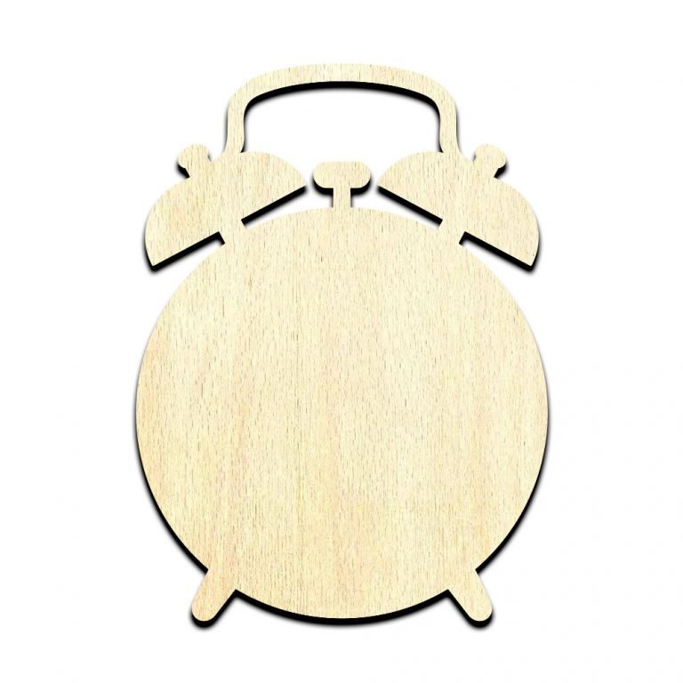 Alarm Clock Unfinished Wood Shape Craft Supply