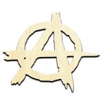 Anarchy Symbol Laser Cut Out Unfinished Wood Shape Craft Supply