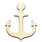 Anchor #2 Laser Cut Out Unfinished Wood Shape Craft Supply