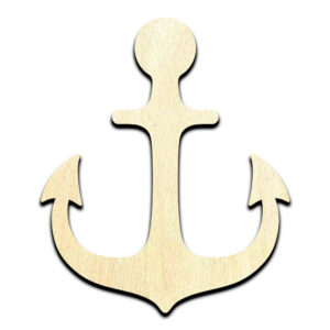 Anchor #2 Laser Cut Out Unfinished Wood Shape Craft Supply
