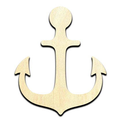 Anchor #2 Laser Cut Out Unfinished Wood Shape Craft Supply