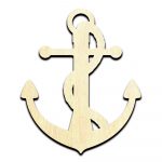 Anchor #3 Laser Cut Out Unfinished Wood Shape Craft Supply