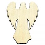 Angel Laser Cut Out Unfinished Wood Shape Craft Supply